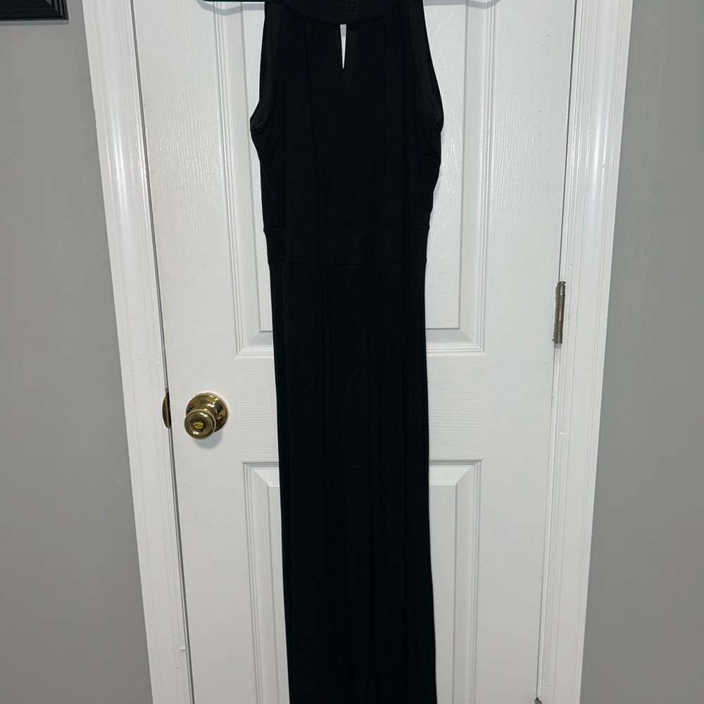 Roz & Ali Black Halter Sheath Maxi Dress